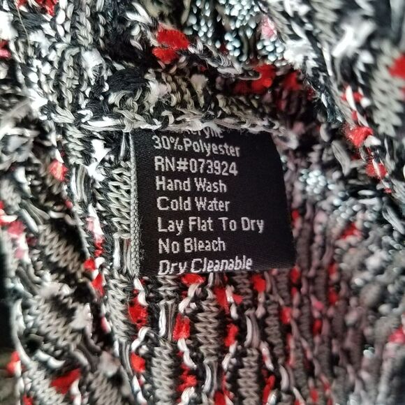 Misook Blazer Textured Long Sleeve Red Black Lined Business Career Size XS - Picture 7 of 8